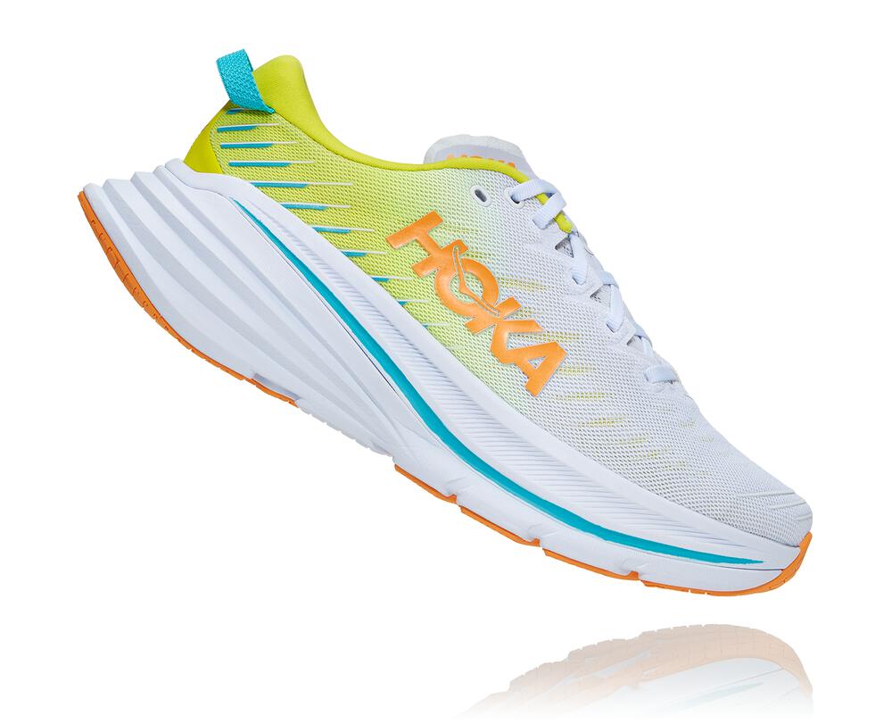 Hoka One One Bondi X Moški Road Tekaški Čevlji Bela / Rumena SI-953241I